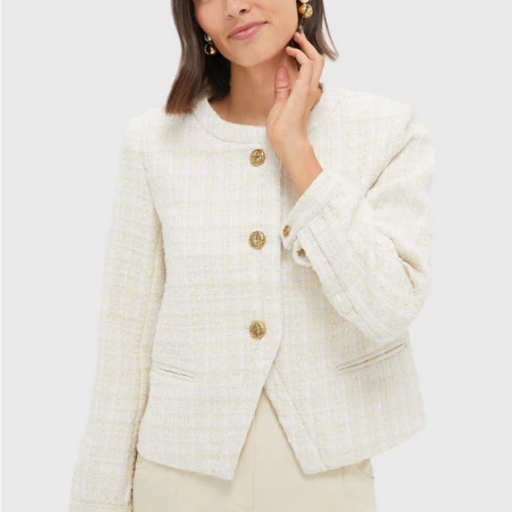 Tuckernuck Cream Textured Blazer